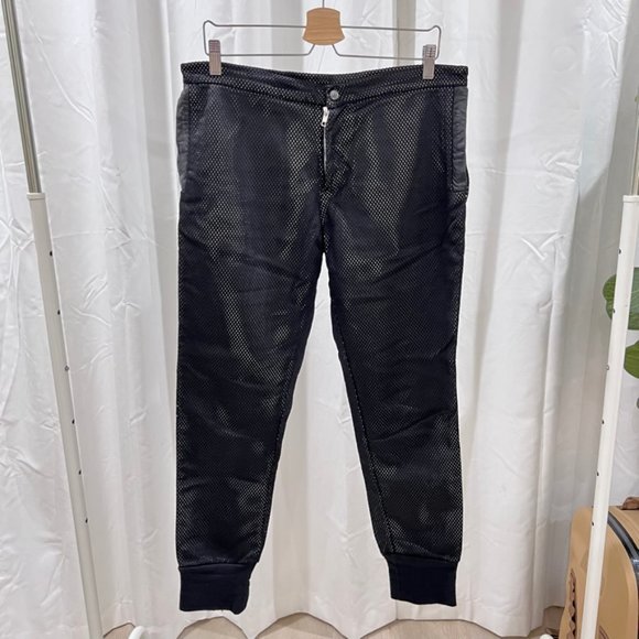 ADA + NIK Other - ADA + NIK Mesh Perforated Silver Lining Lambskin Trim and Pockets Jogger Pants